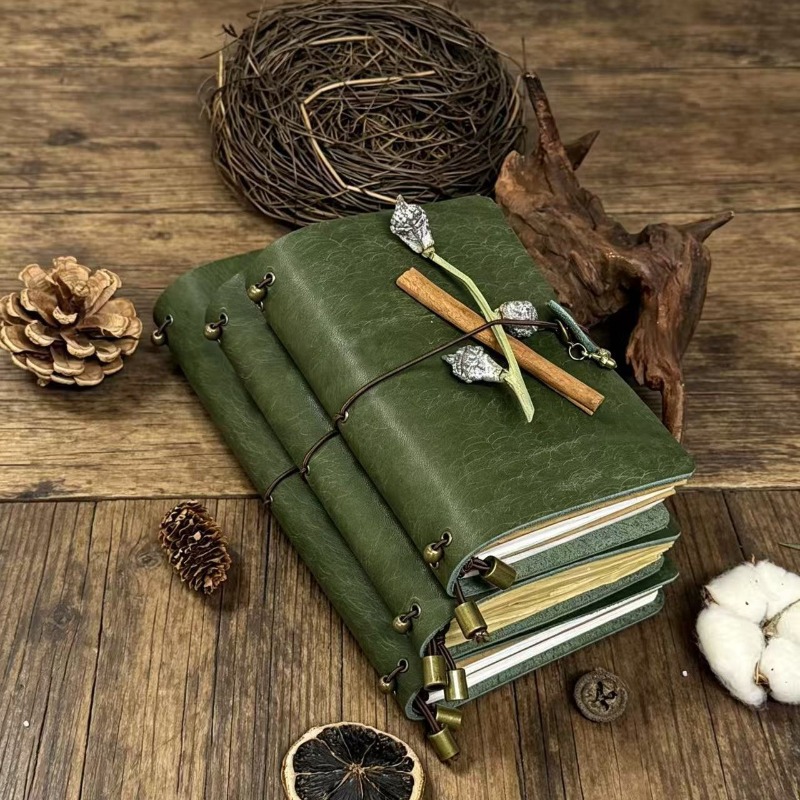 A7 A6 Pueblo Forest Green Fros - Vintage Leather Journal Notebook recension och pris