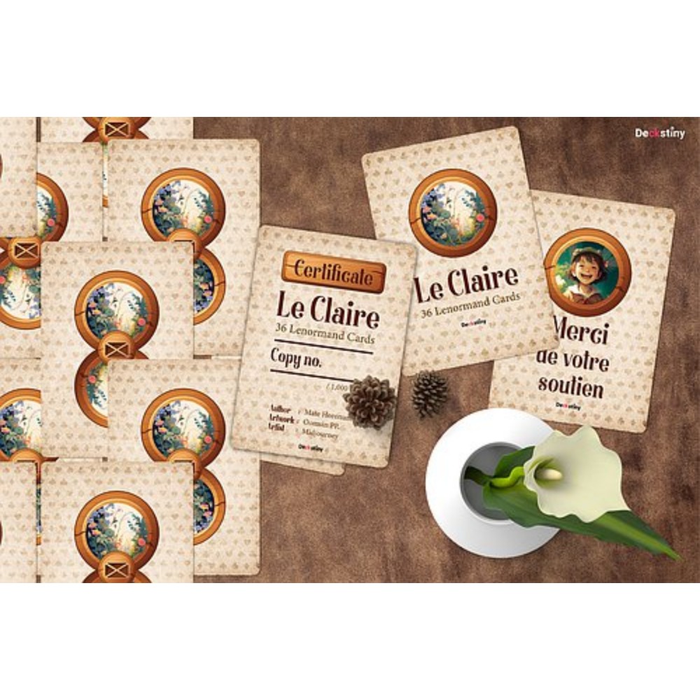 10.4*7.3cm Le Claire Lenormand - Tarot Deck With Guidebook recension och pris