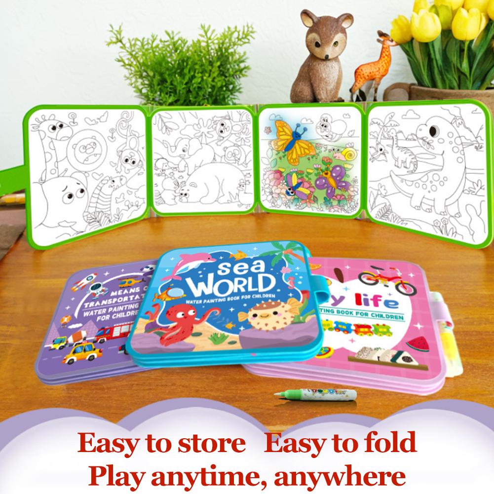 Magic Water Drawing Book DIY D - Reusable Water Magic Coloring Book recension och pris