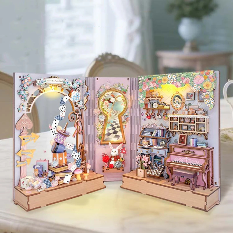 Miniature Model Kit DIY Wooden - Diy Wooden Book Nook Kit Shelf Insert recension och pris
