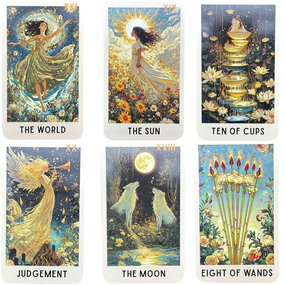 78 Enigmatic Bloom Tarot Cards - Tarot Deck With Guidebook recension och pris