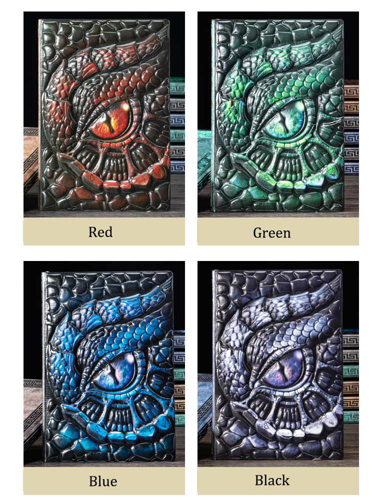 A5 3D Embossed Dragon Eye Note - Vintage Leather Journal Notebook recension och pris