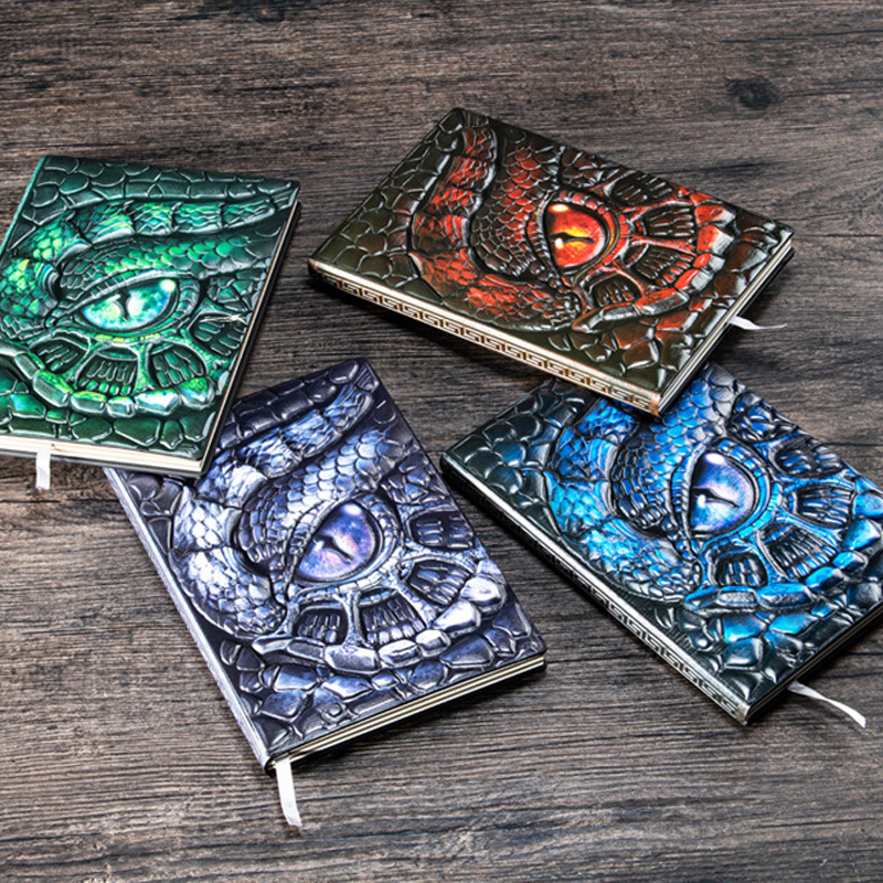 A5 3D Embossed Dragon Eye Note - Vintage Leather Journal Notebook recension och pris